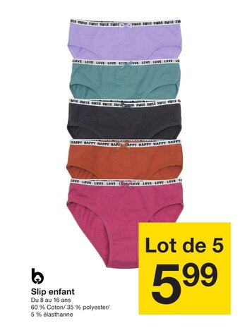 Zeeman Slip enfant offre
