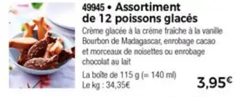 Thiriet Assortiment De 12 Poissons Glacés offre