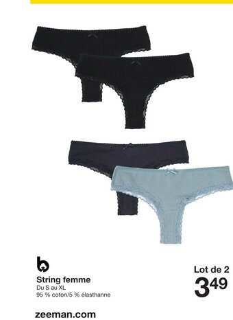 Zeeman String femme offre