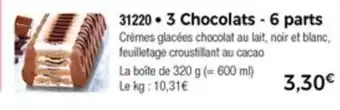 Thiriet 3 Chocolats - 6 Parts offre