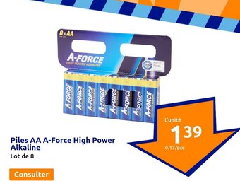 Action Piles AA A-Force High Power Alkaline offre