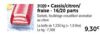 Cassis/Citron/Fraise -16/20 Parts