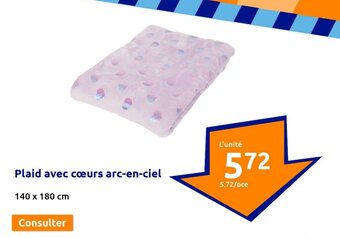 Action Plaid avec cœurs arc-en-ciel offre