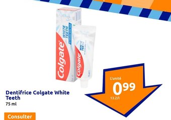 Action Dentifrice Colgate White Teeth offre