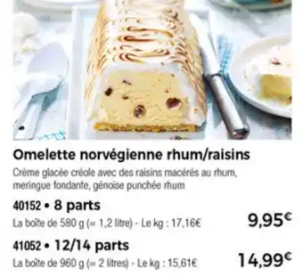 Thiriet Omelette Norvégienne Rhum/Raisins offre