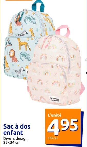 Action Sac à dos enfant offre