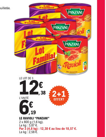 E.Leclerc Express LE RAVIOLI PANZANI offre