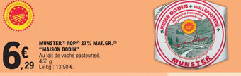 E.Leclerc Express MUNSTER AOP 27% MAT.GR. MAISON DODIN offre