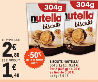 E.Leclerc Express BISCUITS NUTELLA offre