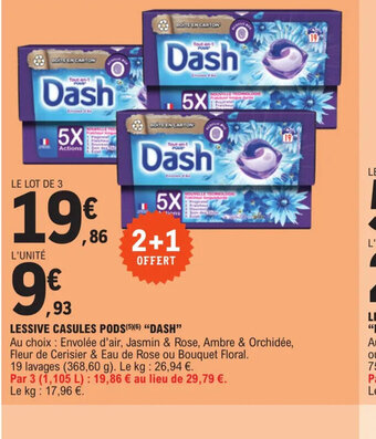 E.Leclerc Express LESSIVE CASULES PODS DASH offre