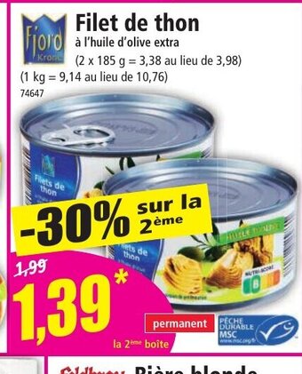 Norma Filets de thon offre