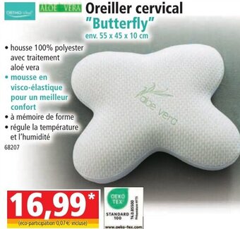 Norma Oreiller cervical butterfly offre