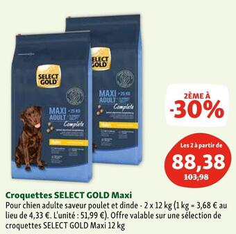 Maxi Zoo Select gold croquettes maxi offre