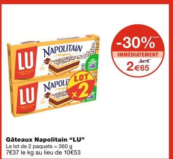 Monoprix Lu gâteaux napolitain offre