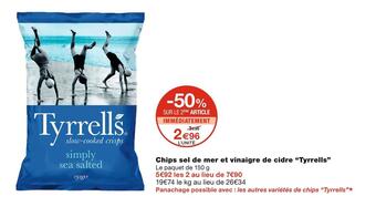Monoprix Tyrrells chips sel de mer et vinaigre de cidre offre