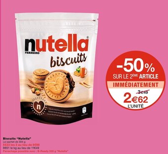 Monoprix Nutella biscuits offre