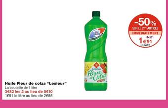 Monoprix Lesieur huile fleur de colza offre
