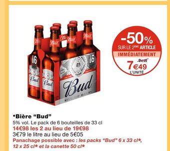 Monoprix Bud bière offre