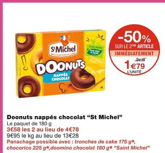 Monoprix St michel doonuts nappés chocolat offre