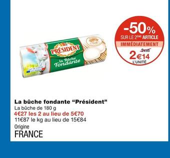 Monoprix Président la bûche fondante offre