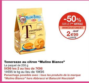 Monoprix Mulino bianco tenerezze au citron offre