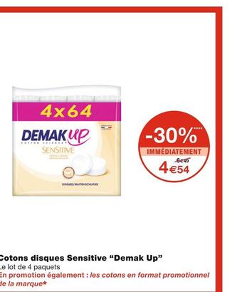 Monoprix Demak up cotons disques sensitive offre