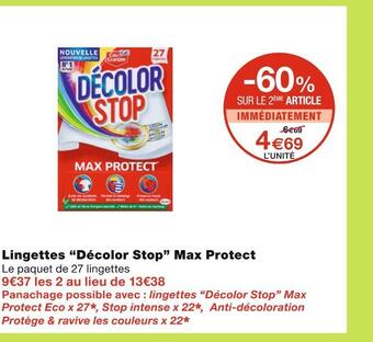 Décolor stop lingettes max protect