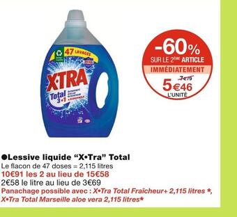 Monoprix X•tra ●lessive liquide total offre