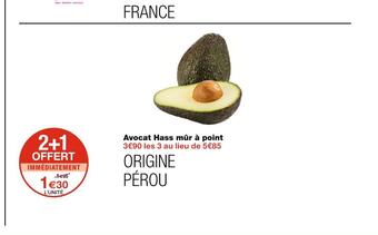 Monoprix Avocat hass mûr à point offre