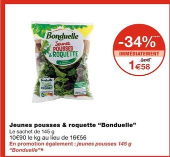 Monoprix Bonduelle jeunes pousses & roquette offre