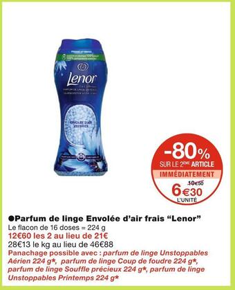 Monoprix Lenor parfum de linge envolée d’air frais offre