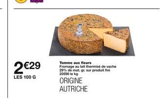 Monoprix Tomme aux fleurs offre