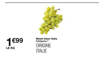 Raisin blanc italia