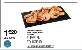 Monoprix Crevettes cuites offre