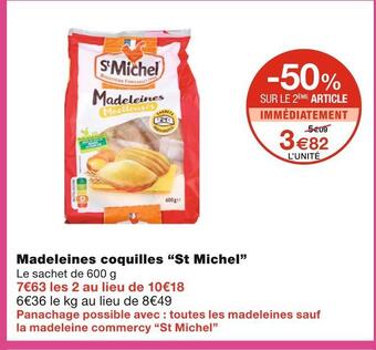 Monoprix St michel madeleines coquilles offre
