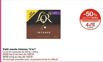 Monoprix L’or café moulu intense offre