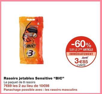 Monoprix Bic rasoirs jetables sensitive offre