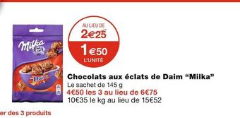 Monoprix Milka chocolats aux éclats de daim offre