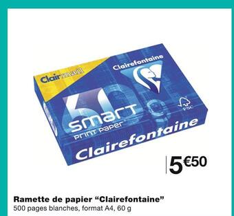 Monoprix Clairefontaine ramette de papier offre