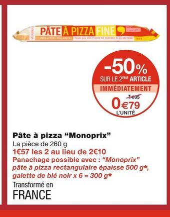 Monoprix Monoprix pâte à pizza offre
