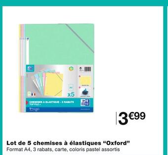Monoprix Oxford lot de 5 chemises à élastiques offre