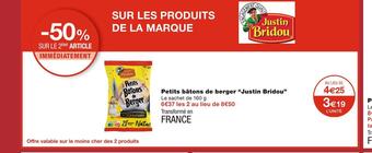 Monoprix Justin bridou petits bâtons de berger offre
