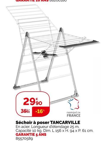Weldom Séchoir à poser tancarville offre