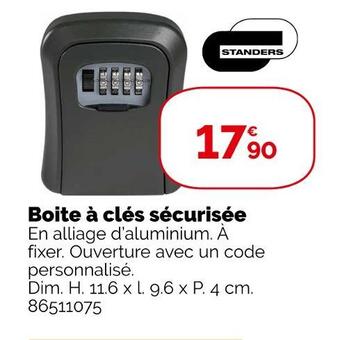 Weldom Standers boite à clés sécurisée offre
