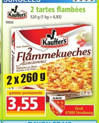 Norma 2 tartes flambees offre