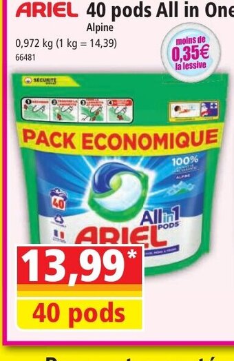 Norma ARIEL 40 pods All in One offre