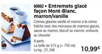 Thiriet Entremets Glacé Façon Mont-Blanc, Marron/Vanille offre