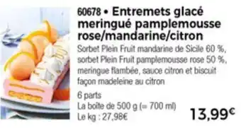 Entremets Gaçon Meringué Pamplemousse