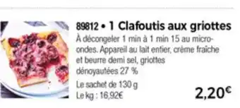 Thiriet 1 Clafoutis Aux Griottes offre