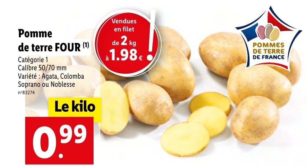 Promo Pomme de terre FOUR chez Lidl